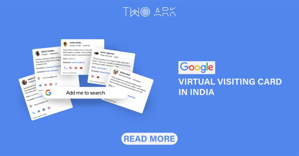 Google - Virtual Visiting Card in India